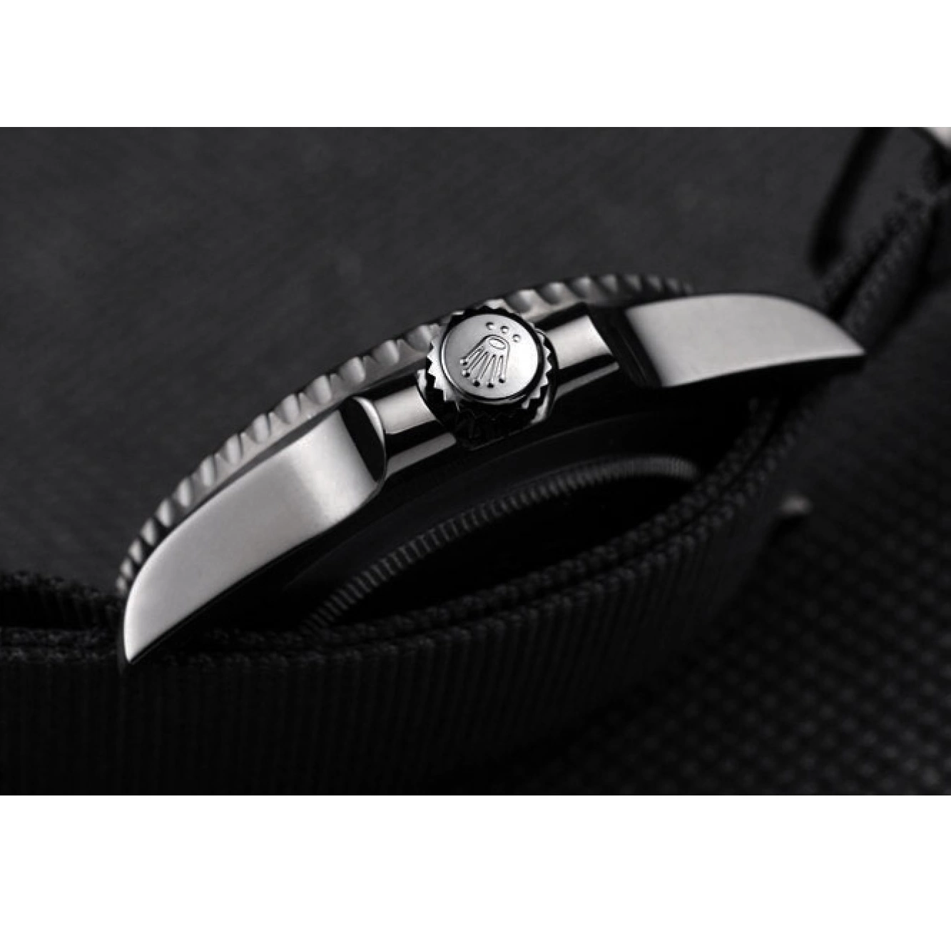 Rolex copies cheap Black Black Dial Submariner Swiss Fabric Pro-Hunter Rolex Strap 0728